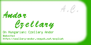 andor czellary business card